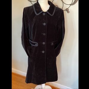Black Velvet Full Length Coat